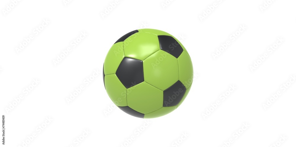 Fototapeta premium green and black Soccer ball or football
