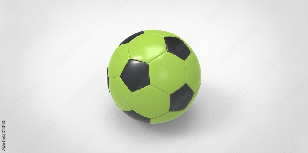 Fototapeta premium green and black Soccer ball or football