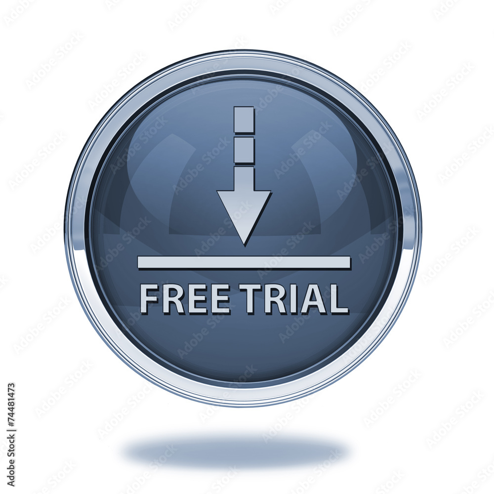 Free trial pointer icon on white background Free trial pointer icon on white background