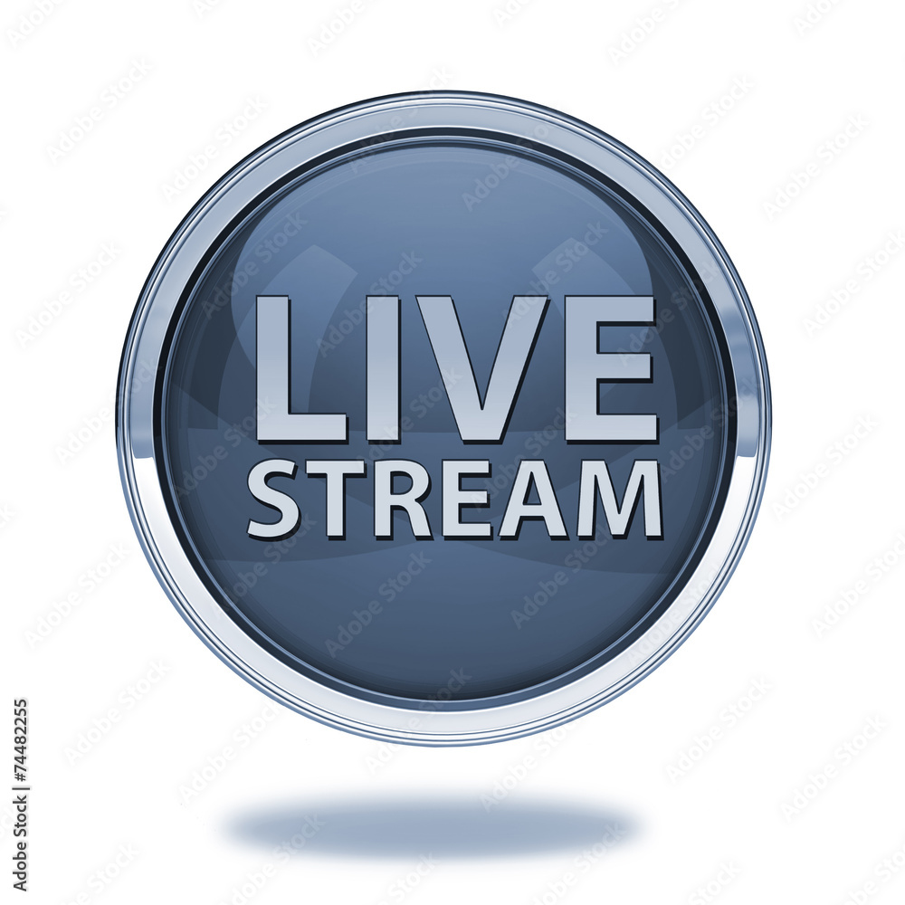 Live stream pointer icon on white background Live stream pointer icon on white background
