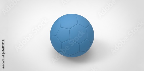 blue azzure soccer ball isolated on white. football ball