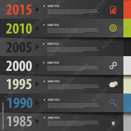 Infographic timeline. tapes concept. Vector template