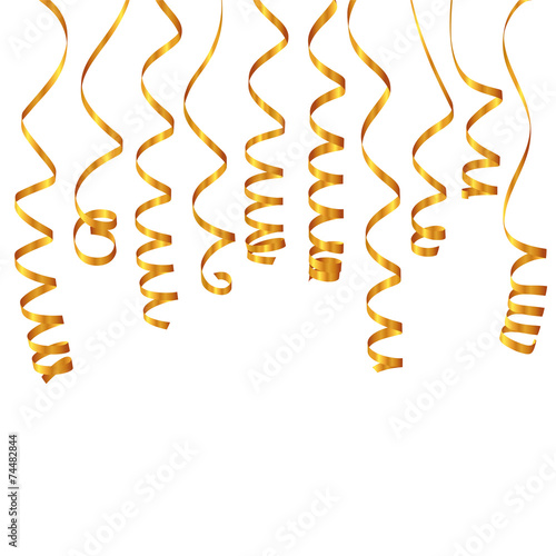 Luftschlange, Partydeko, Papierschlange, Party, Karneval, Gold