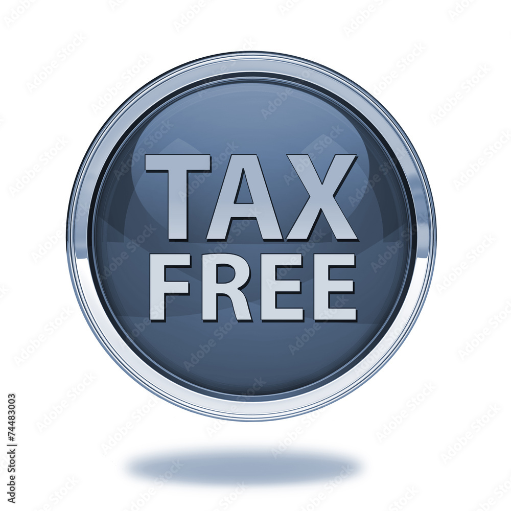 Tax free pointer icon on white background Tax free pointer icon on white background
