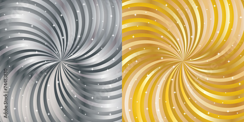 Shiny abstract background - gold and silver.