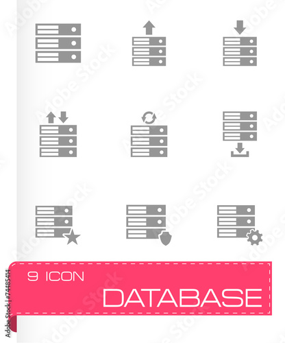 Vector database icon set