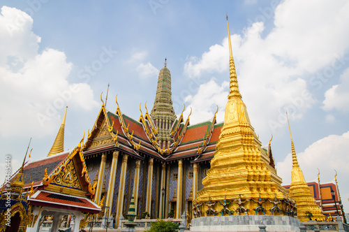 Wat Phra Kaew in Bangkok beautiful in Thailand.