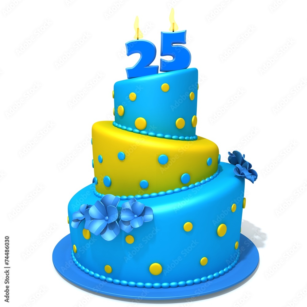 Birthday cake with number twenty five Birthday cake with number twenty five