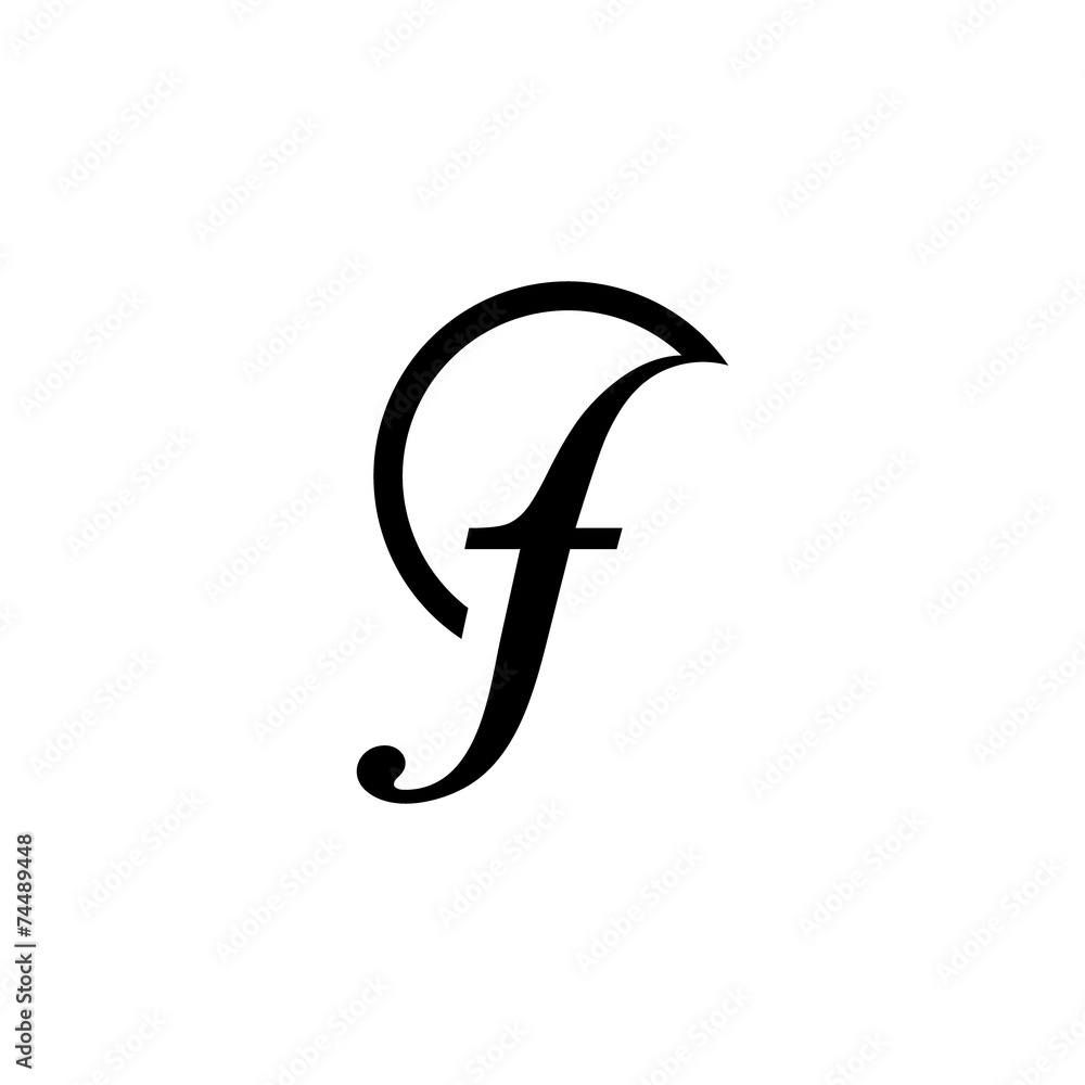 Obraz premium Sign the letter F
