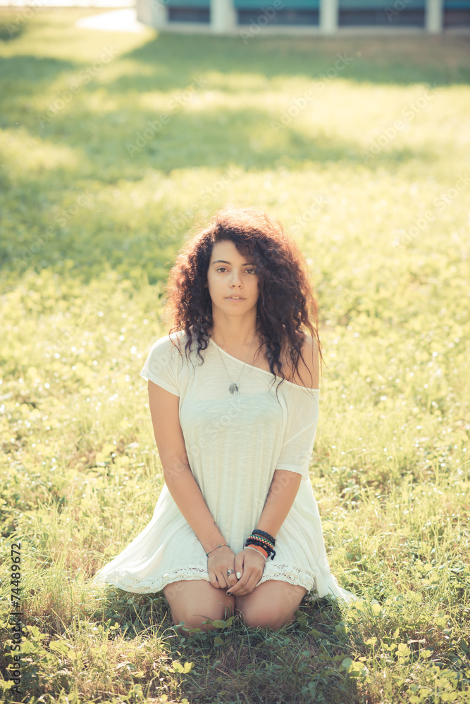 young beautiful moroccan curly woman young beautiful moroccan curly woman