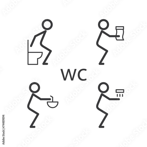 Toilet situation vector icon