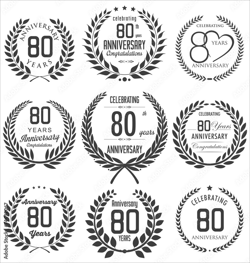 Obraz premium Anniversary laurel wreath design