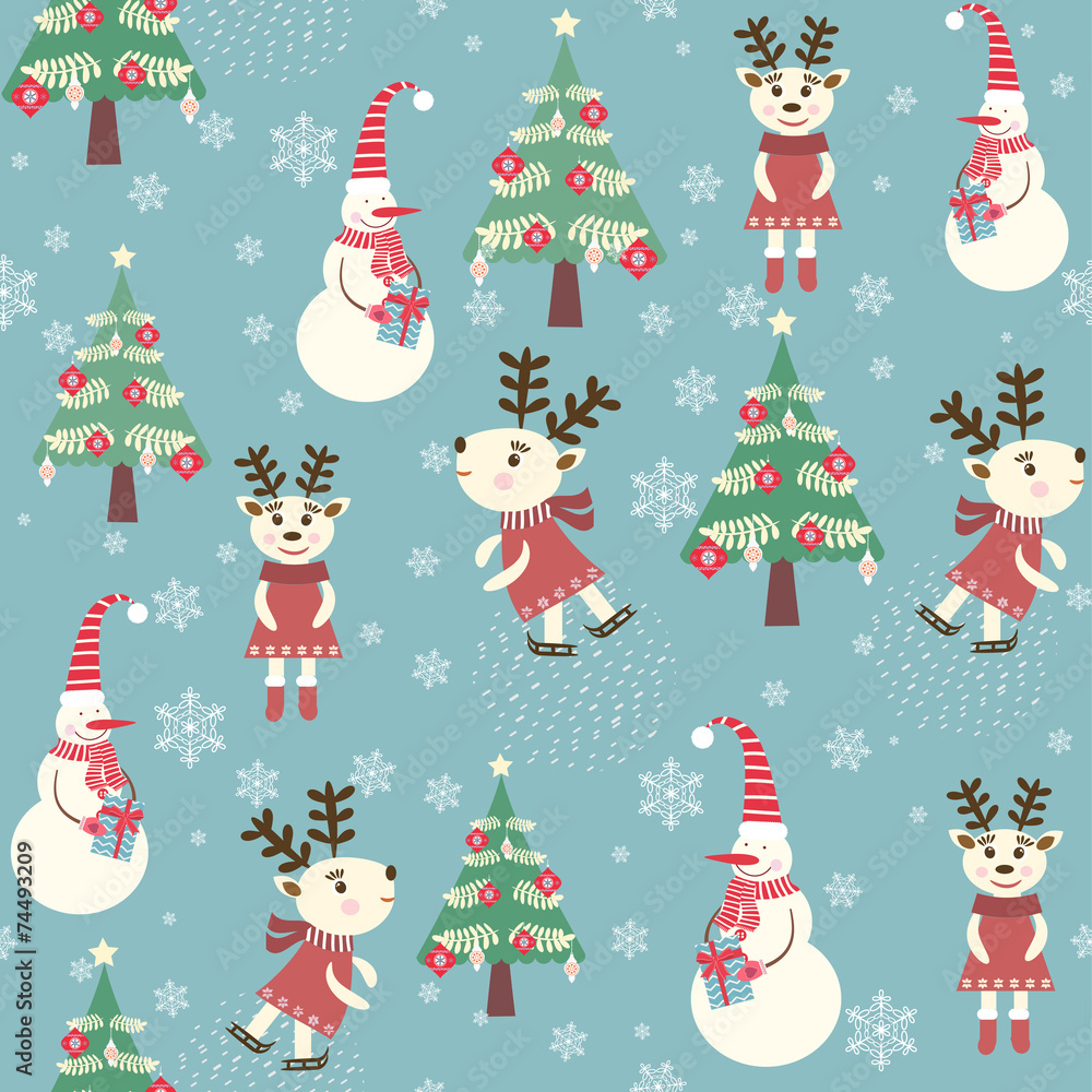 Christmas seamless pattern Christmas seamless pattern