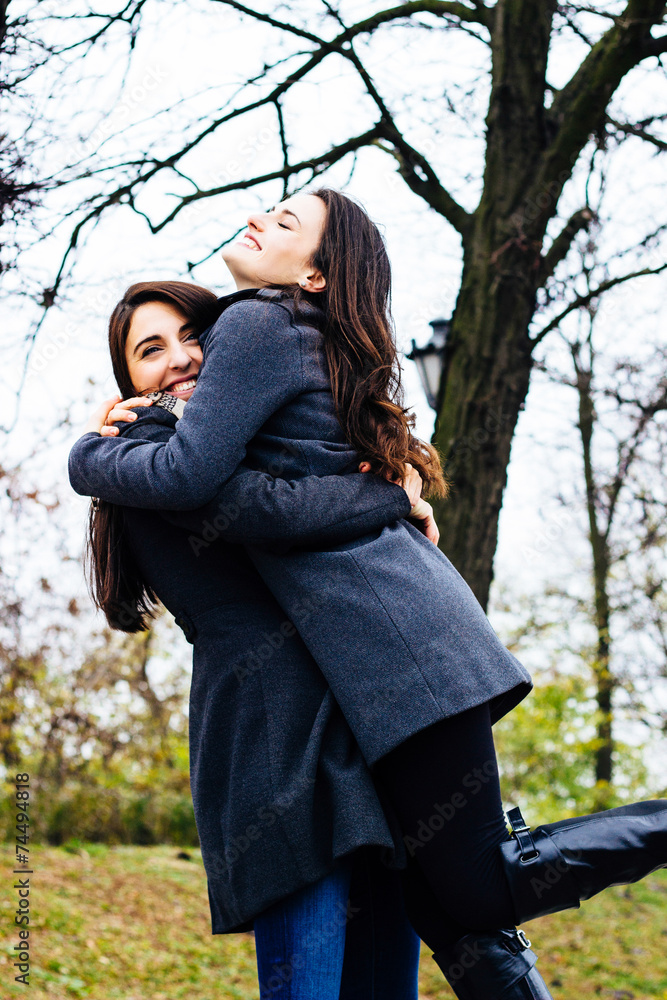 Best friends having a good time Best friends having a good time