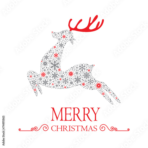reindeer made from snowflakes