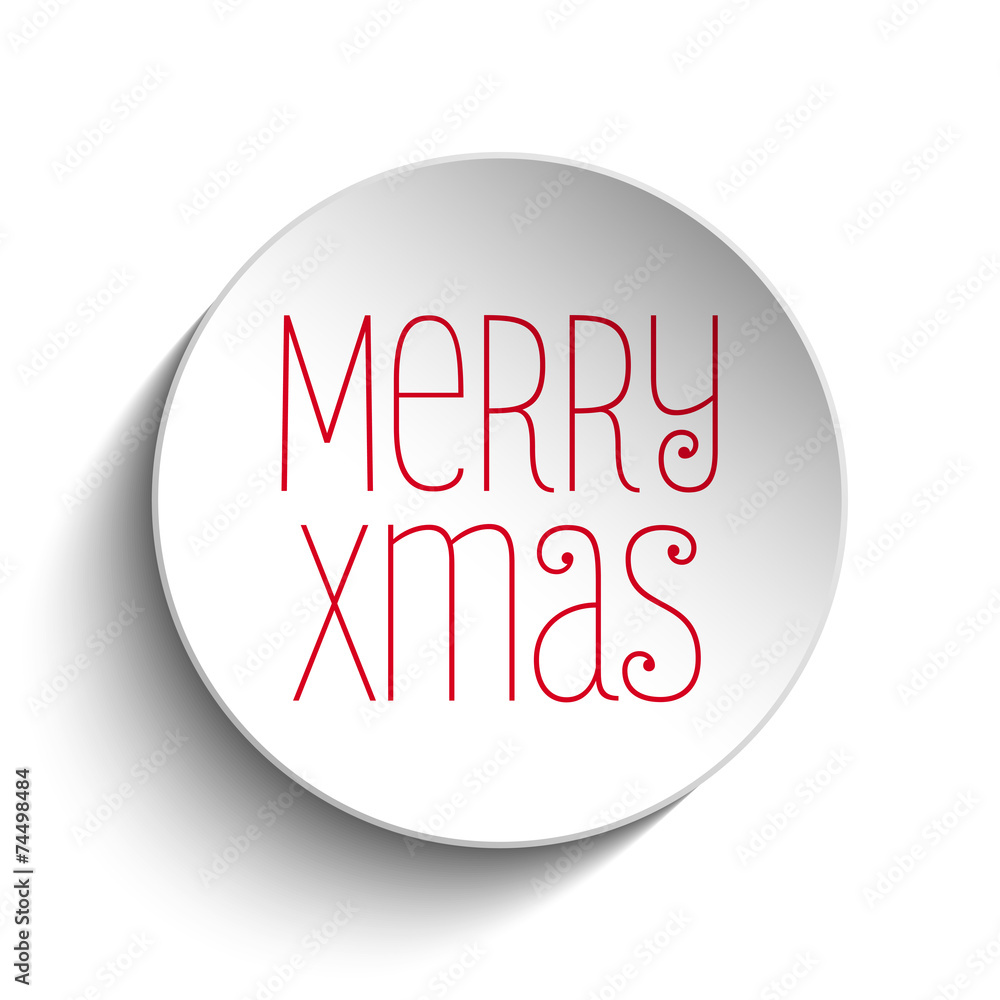 Merry Christmas Icon Button Red Merry Christmas Icon Button Red