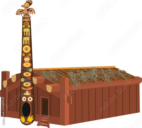 Indian wooden hut