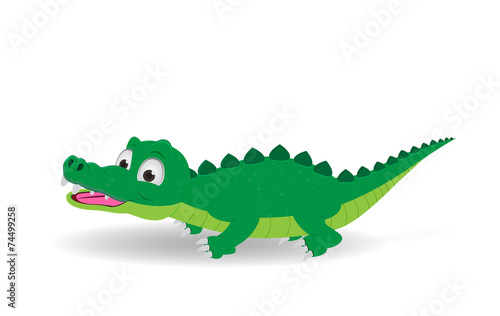 cute crocodile isolated