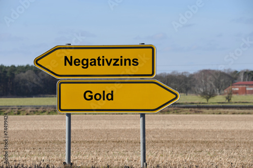 Negativzins, Minuszinsen, Gold, Edelmetall, Wert, Zins, Rendite