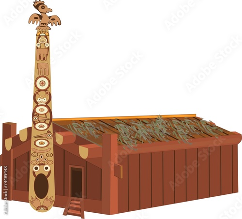 Indian wooden hut
