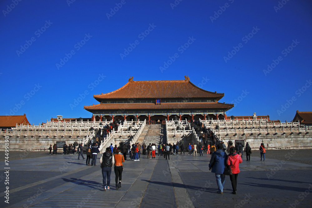 Temples of the Forbidden City in Beijing China