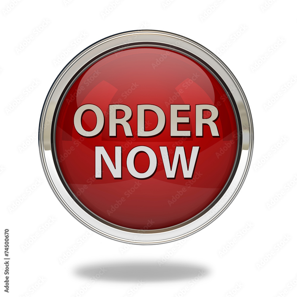 Order now pointer icon on white background Order now pointer icon on white background