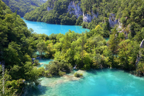 Breathtaking view in the Plitvice Lakes National Park .Croatia © Ana Tramont