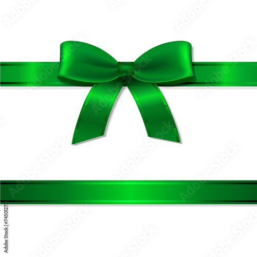 Green Ribbon And Bow