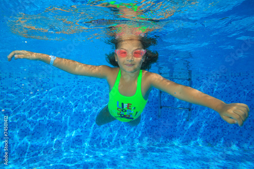 Girl in swimming pool