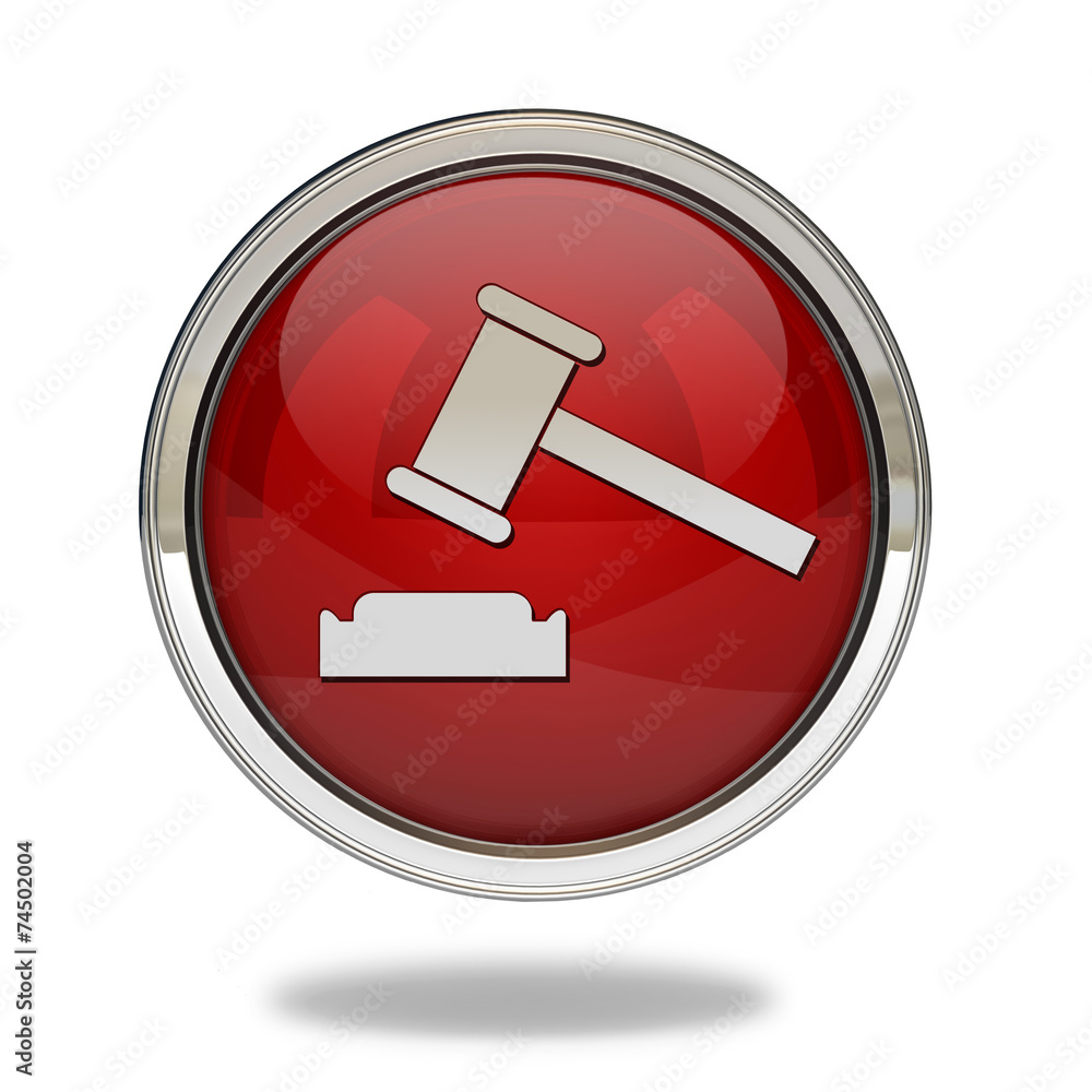 Auction pointer icon on white background Auction pointer icon on white background