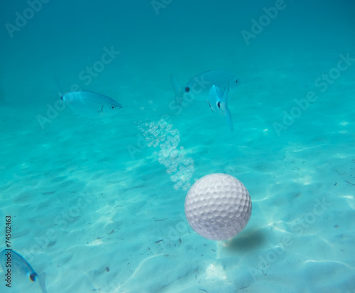 golf ball in a hazard
