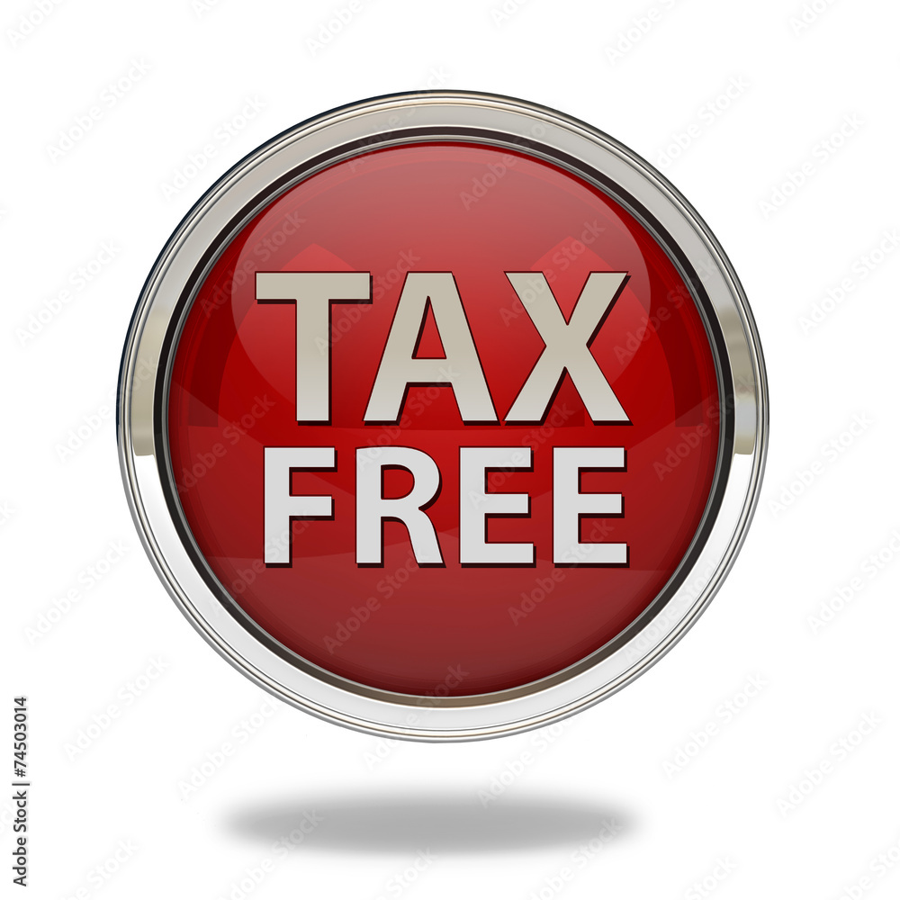 Tax free pointer icon on white background Tax free pointer icon on white background