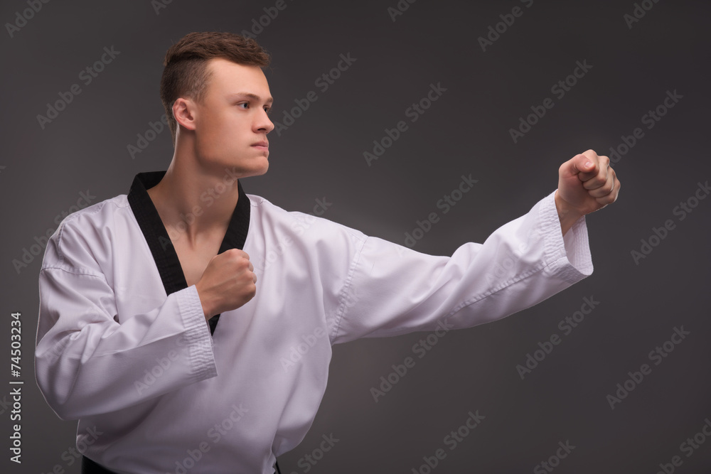 Handsome karate enthusiast Handsome karate enthusiast