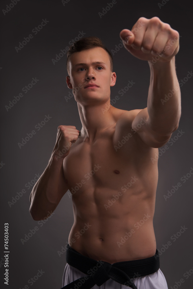 Fototapeta premium Handsome karate enthusiast