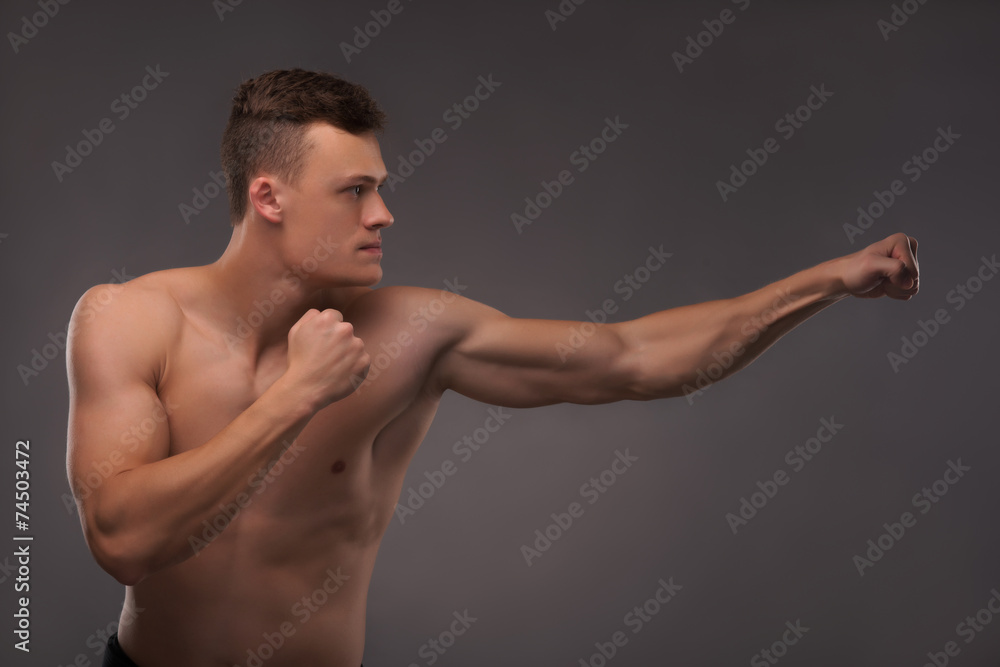 Handsome karate enthusiast Handsome karate enthusiast