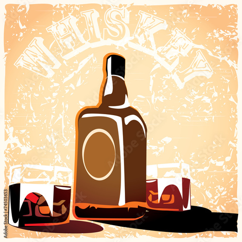 bottle of old whiskey