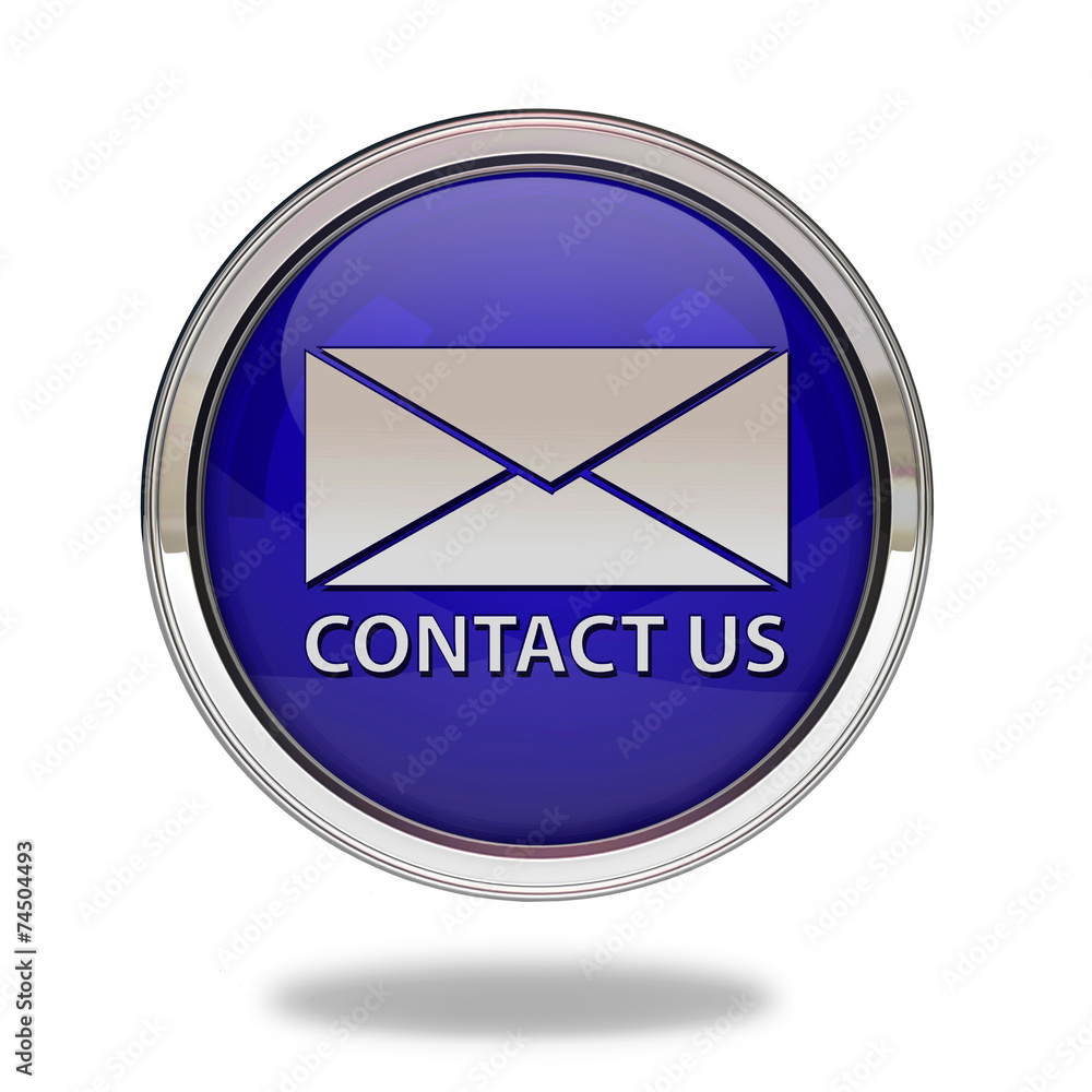 Contact us pointer icon on white background Contact us pointer icon on white background