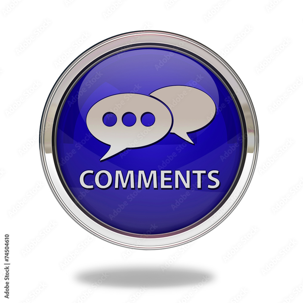 Comments now pointer icon on white background Comments now pointer icon on white background