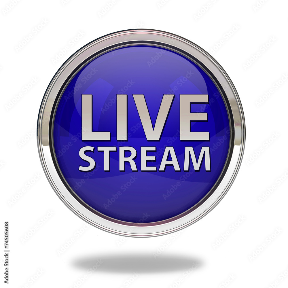 Live stream pointer icon on white background Live stream pointer icon on white background
