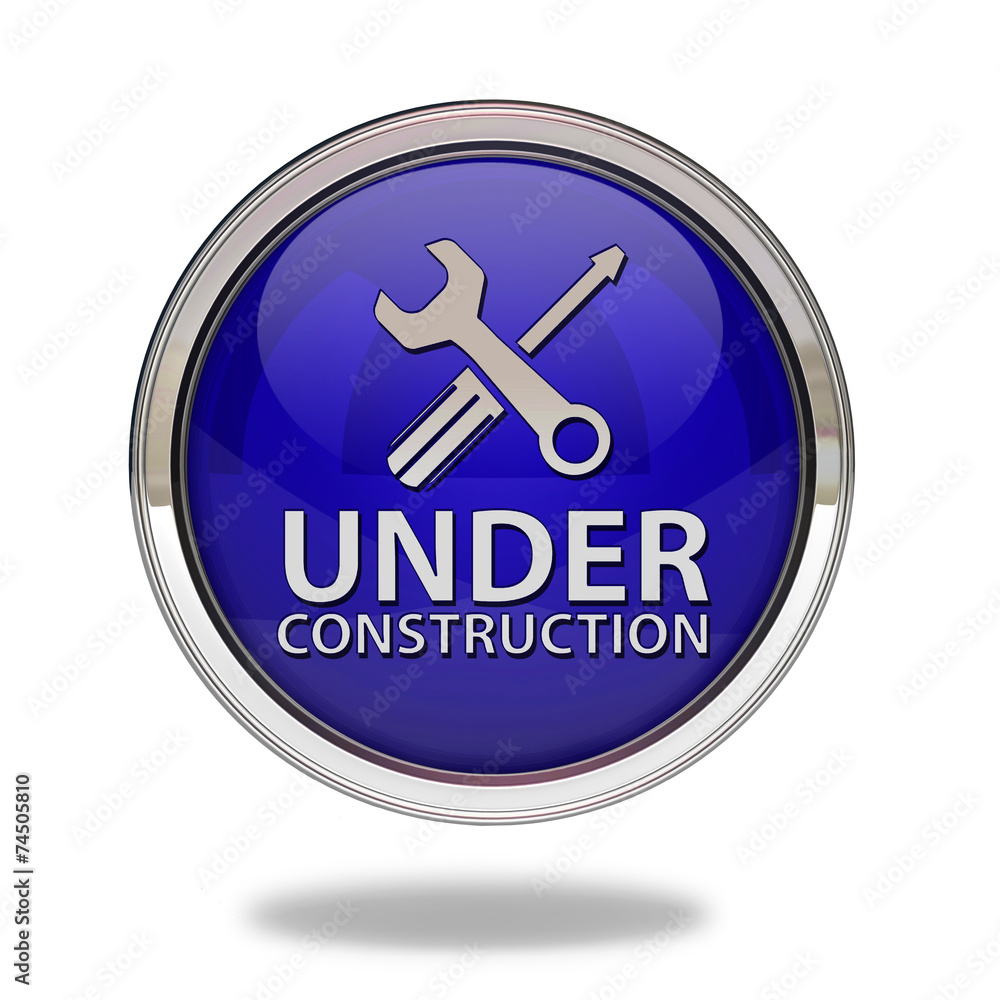 Under construction pointer icon on white background Under construction pointer icon on white background