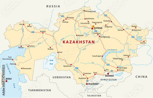 kazakhstan road map