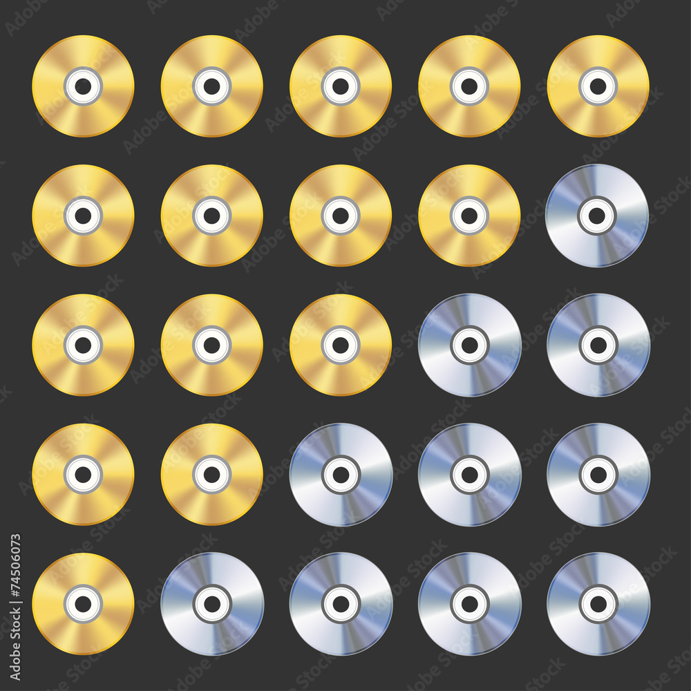 vector modern cd icons set vector modern cd icons set