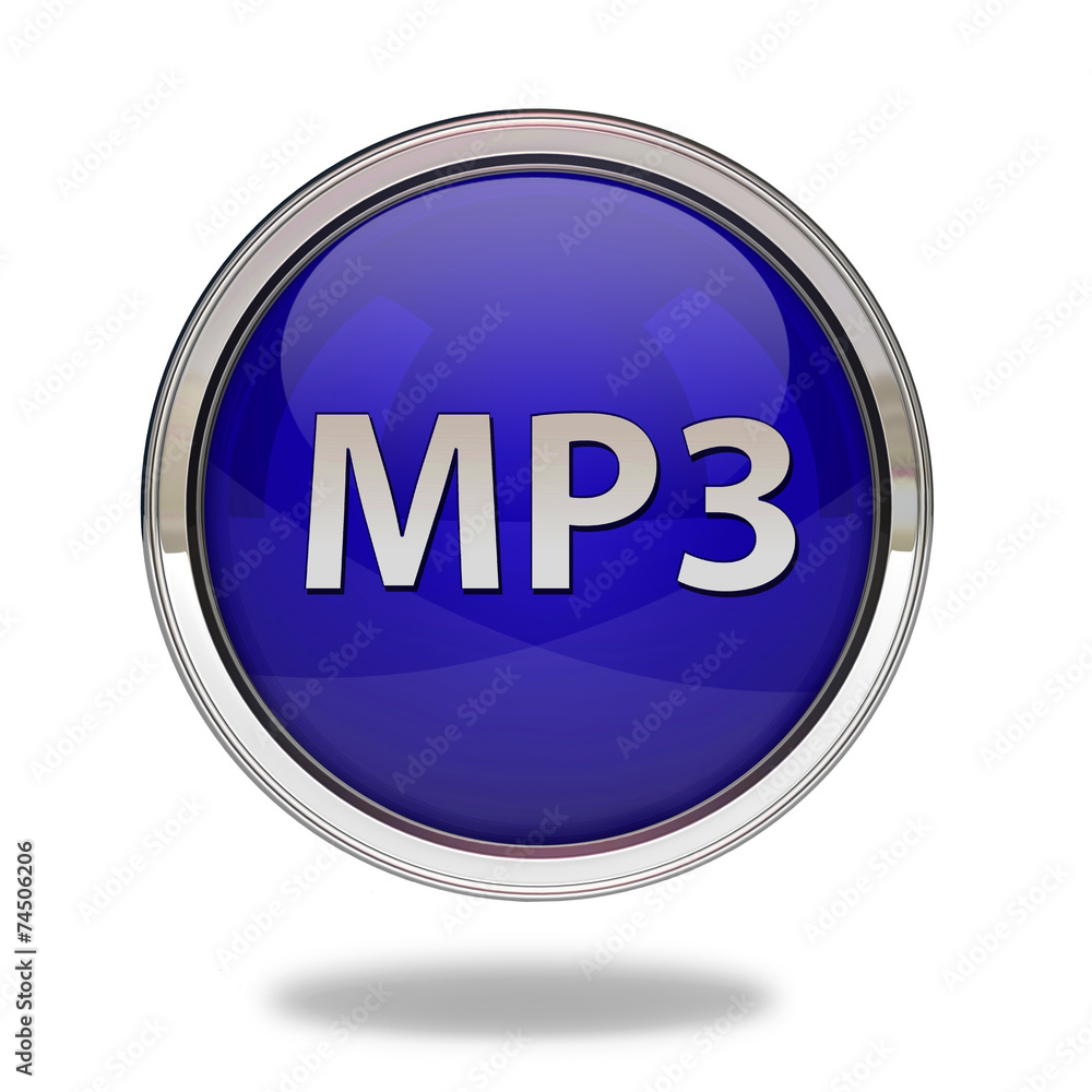 MP3 pointer icon on white background MP3 pointer icon on white background