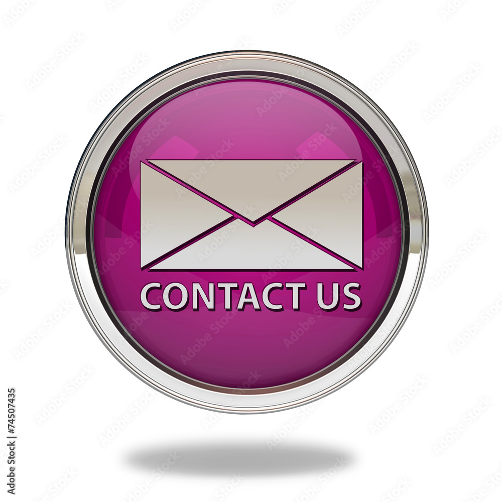 Contact us pointer icon on white background Contact us pointer icon on white background