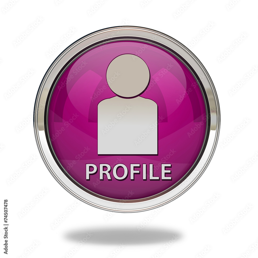 Profile pointer icon on white background Profile pointer icon on white background