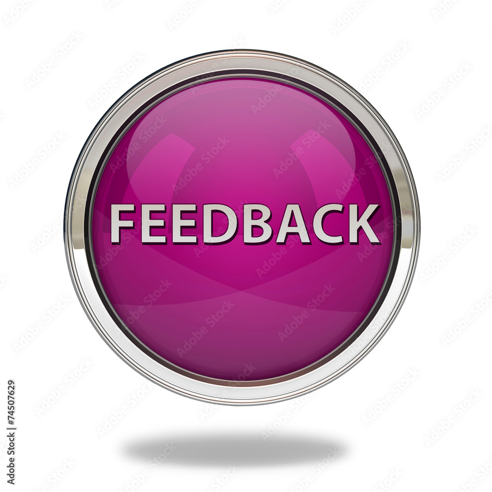 Feedback pointer icon on white background Feedback pointer icon on white background