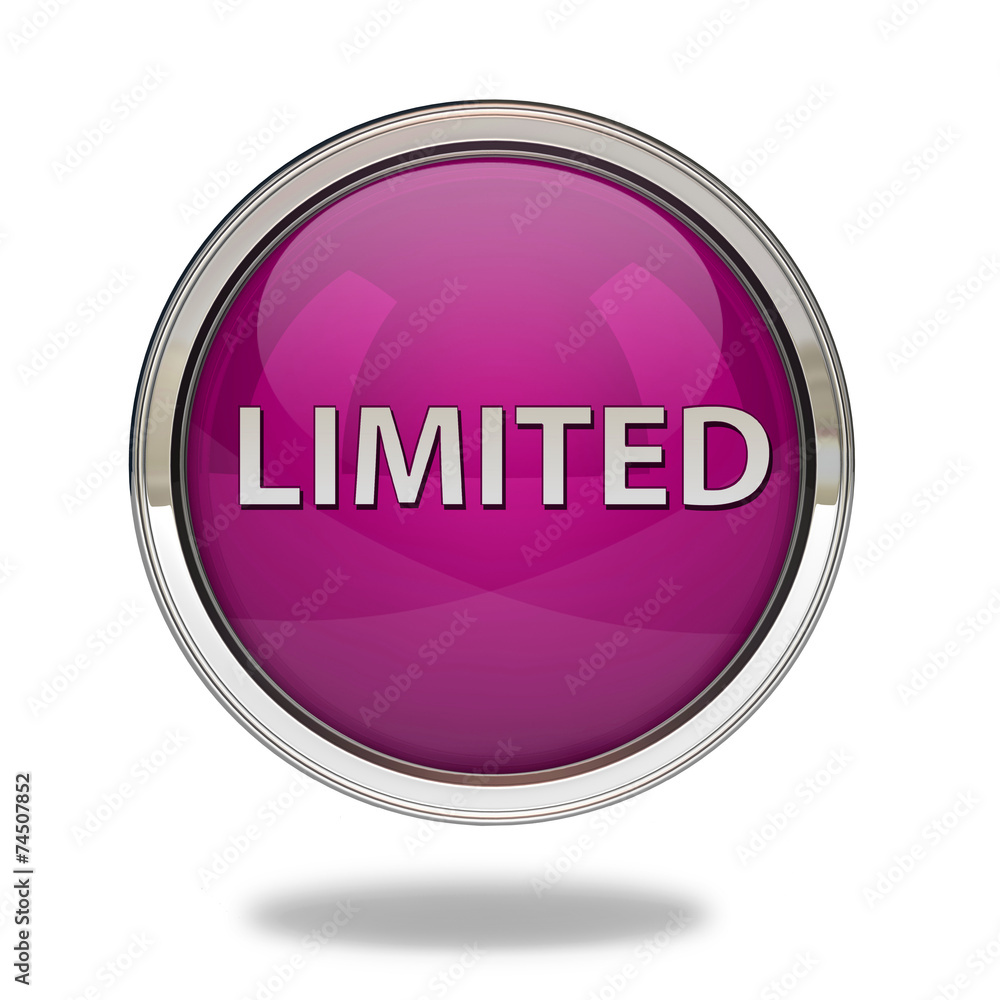 Limited pointer icon on white background Limited pointer icon on white background