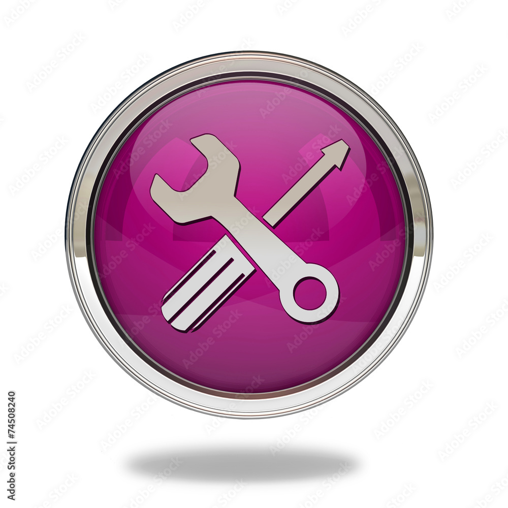 Settings pointer icon on white background Settings pointer icon on white background