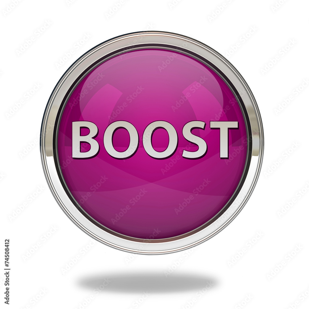 Boost pointer icon on white background Boost pointer icon on white background