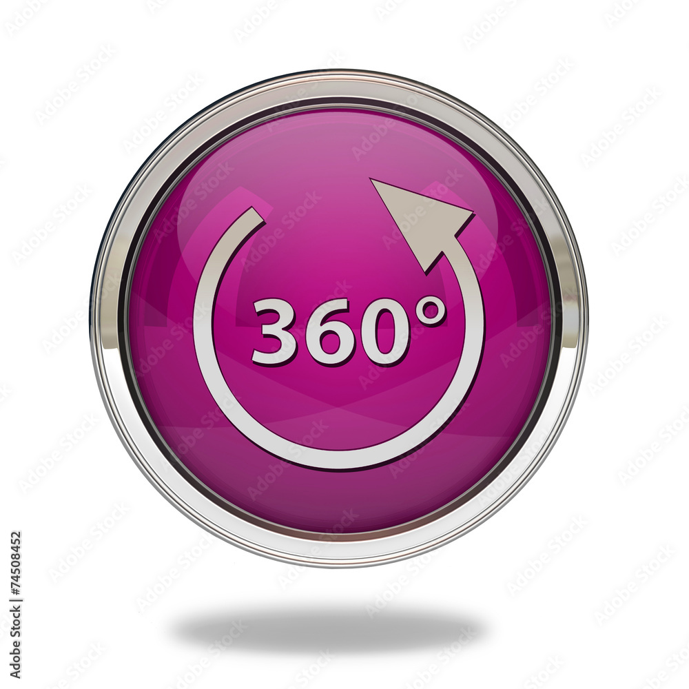 360 degrees pointer icon on white background 360 degrees pointer icon on white background